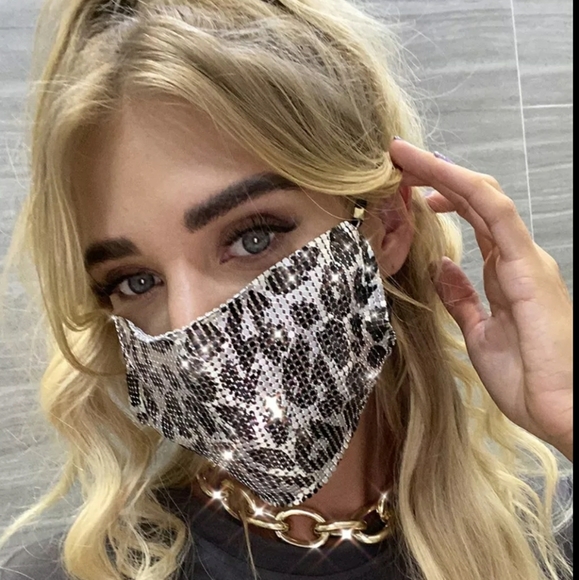 Accessories - Reinstone Leopold print face mask/face covering